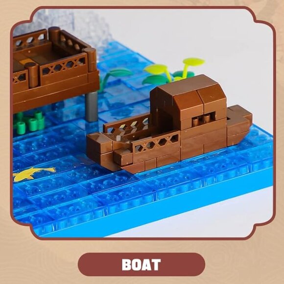 Peach Blossom Bonsai Pond Tree House LED Micro Brick Build Block Set *OPEN BOX* - Picture 7 of 17